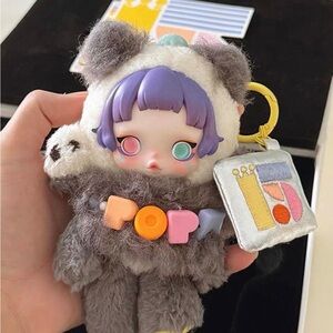 Skullpanda 15th Cute Plush Action Figure with Purple and Gray Accents